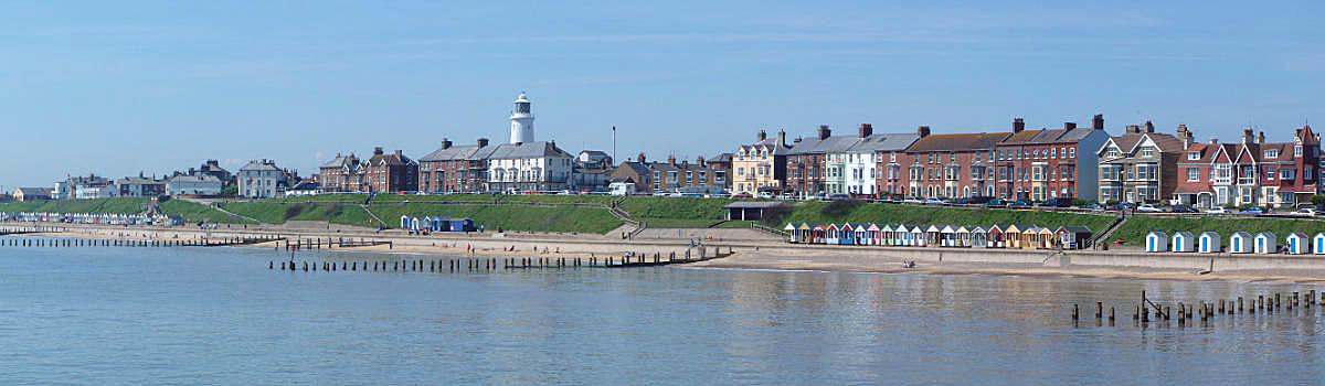View from Southwold Pier of Lightouse View and the Southwold Seaside
